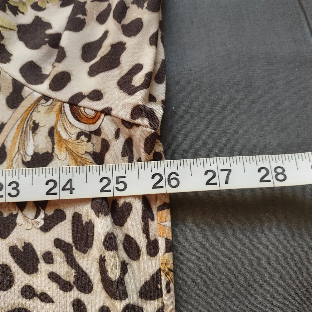 Johnny Was Women's Cheetah Puff Sleeve Top